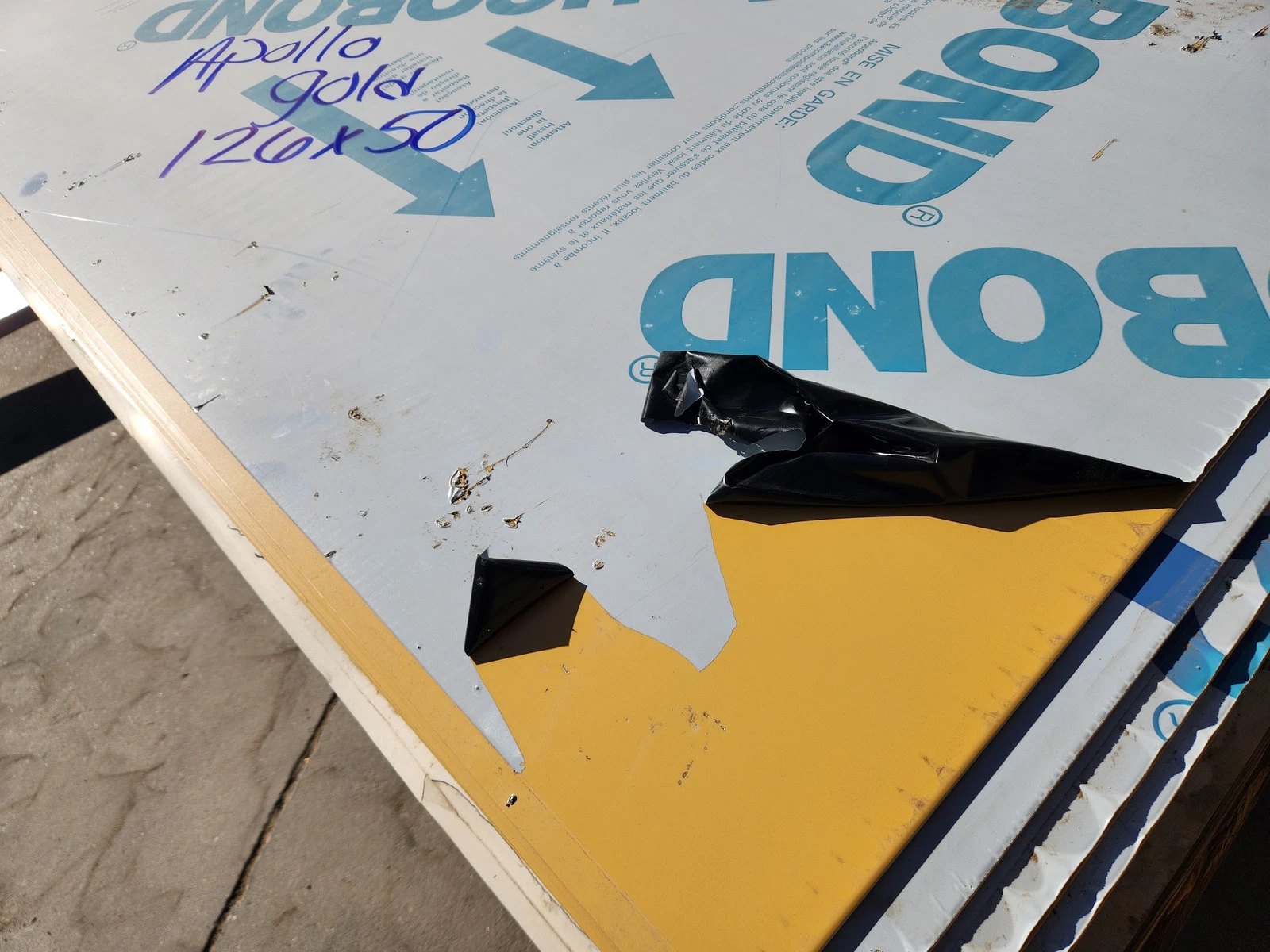 11.5-foot aluminum composite sign panel view 2